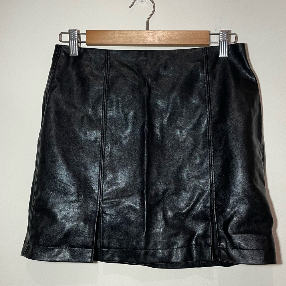 Black Pleather Forever 21 Mini Skirt